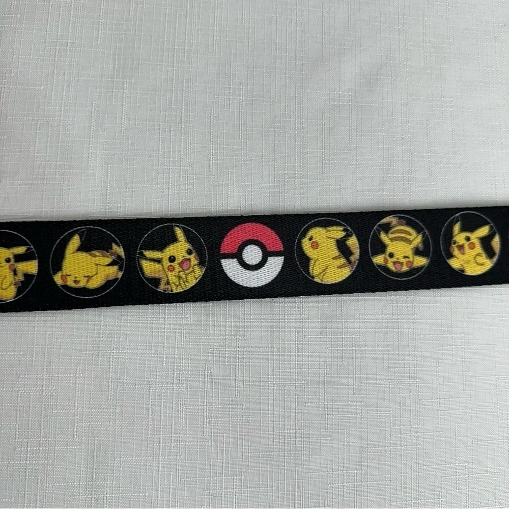 Nintendo x Buckle Down Pokemon Size Large Pikachu Black Adjustable Belt